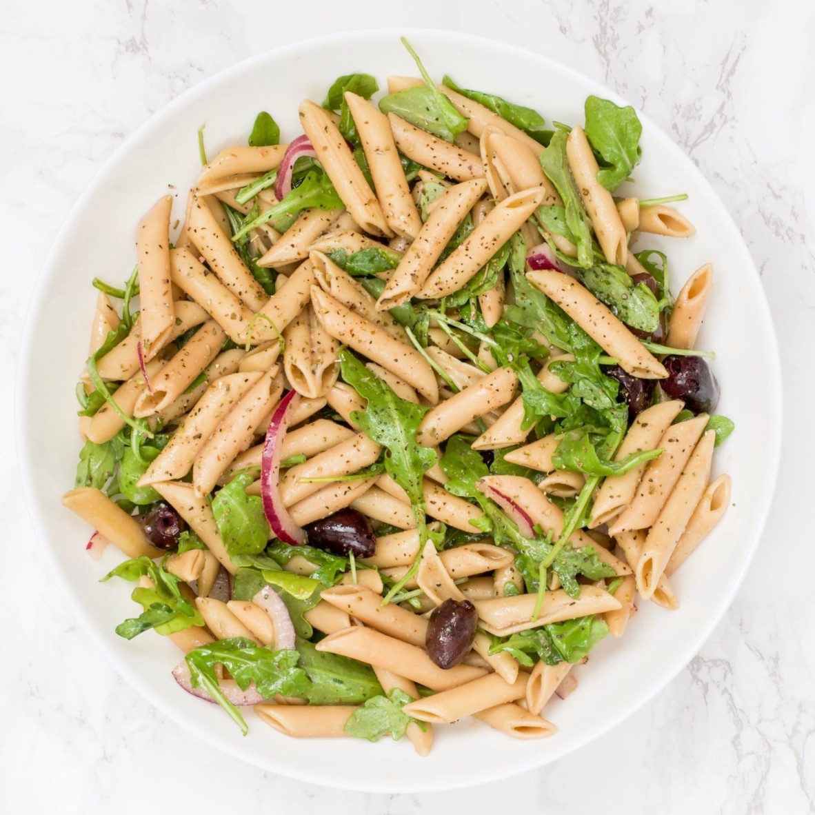 Healthy Pasta Salad (Vegan/GF) Featured Image