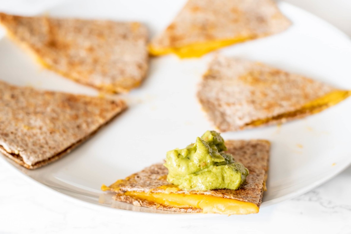 Healthy Vegan Cheese Quesadillas (oil-free) Featured Image