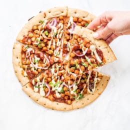 Vegan BBQ Chickpea Pizza