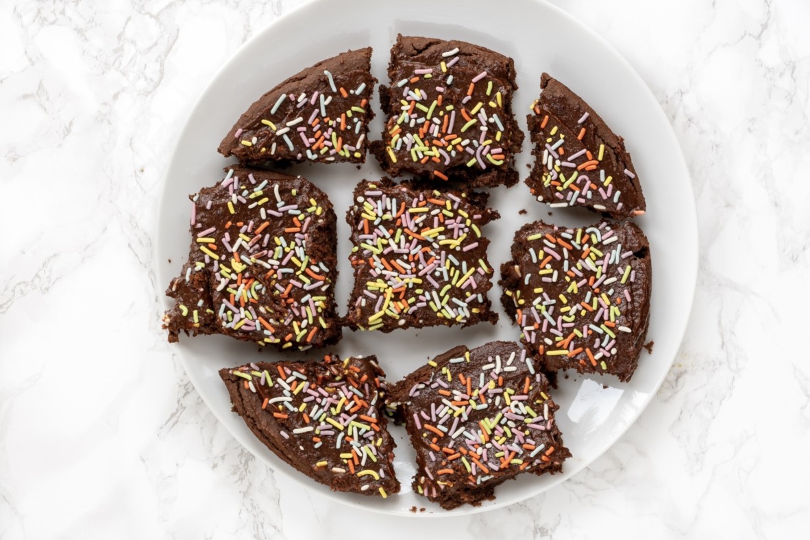 Chocolate Frosted Vegan Brownies