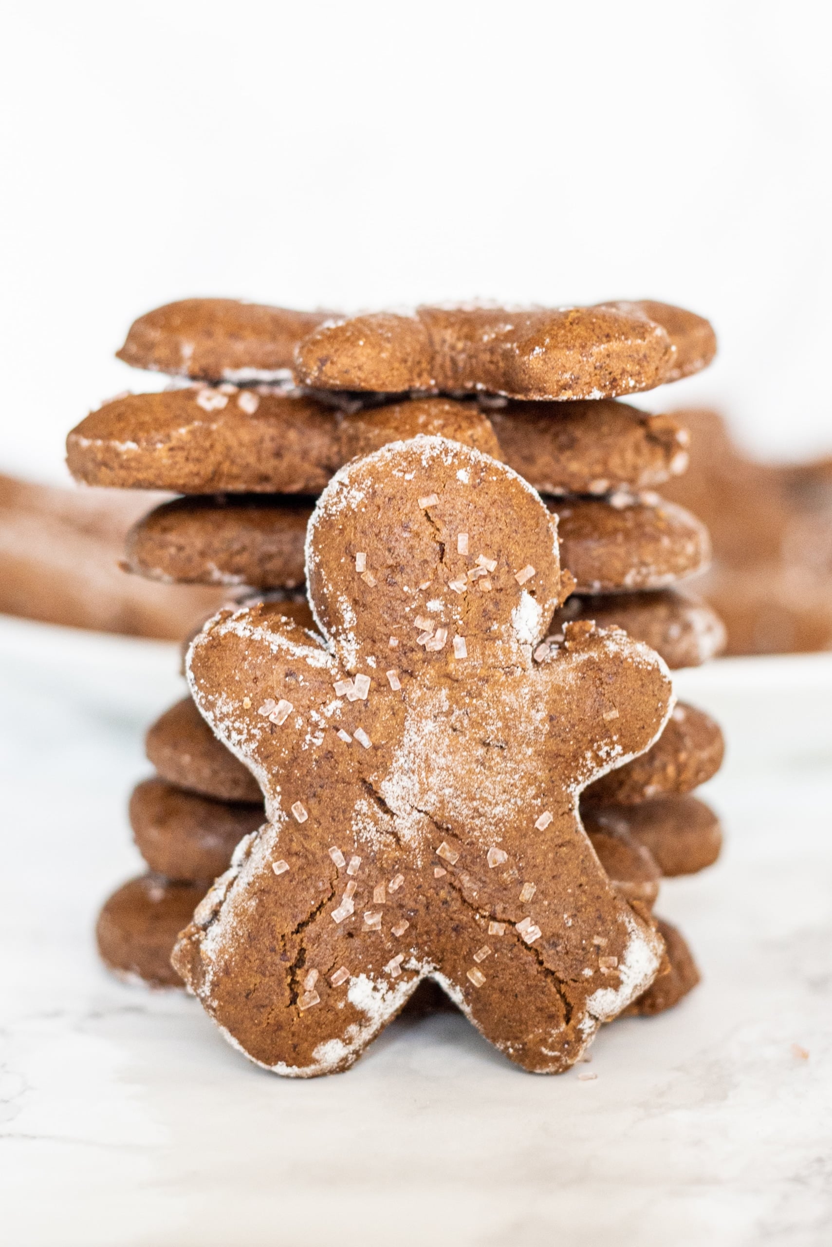 A stack of gingerbread cookies.
