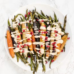 Vegan Roasted Veggies With Tahini Sauce