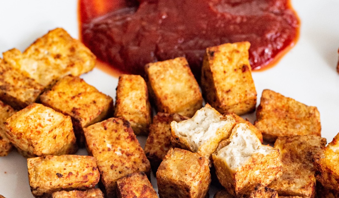 Vegan Air-Fried Tofu Nuggets (oil-free) Featured Image
