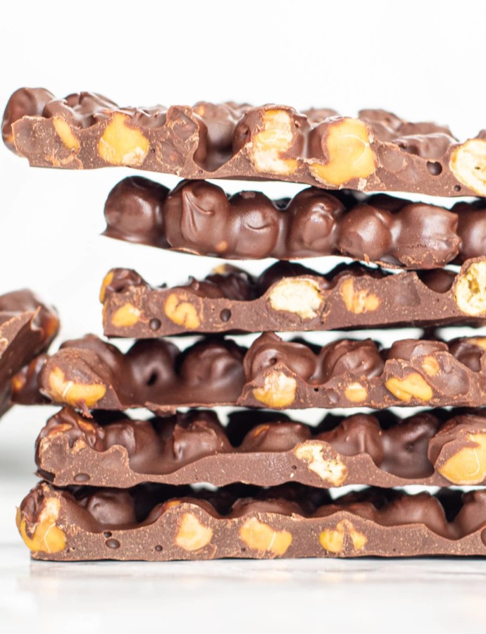 Vegan Chocolate Covered Chickpea Bark Picture
