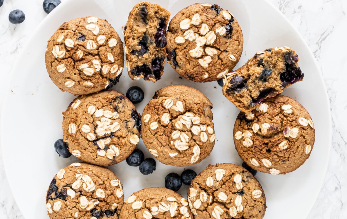 Moist Vegan Blueberry Muffins Picture