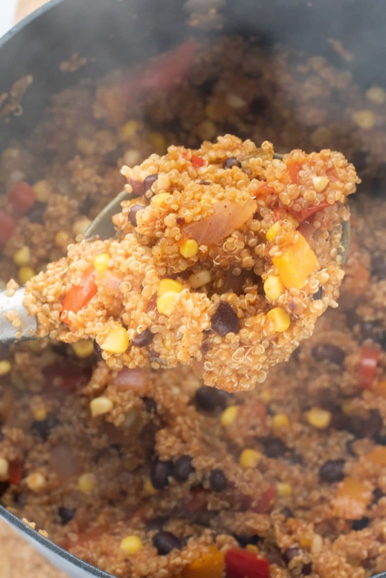 One Pan Mexican Quinoa - Vegan Huggs