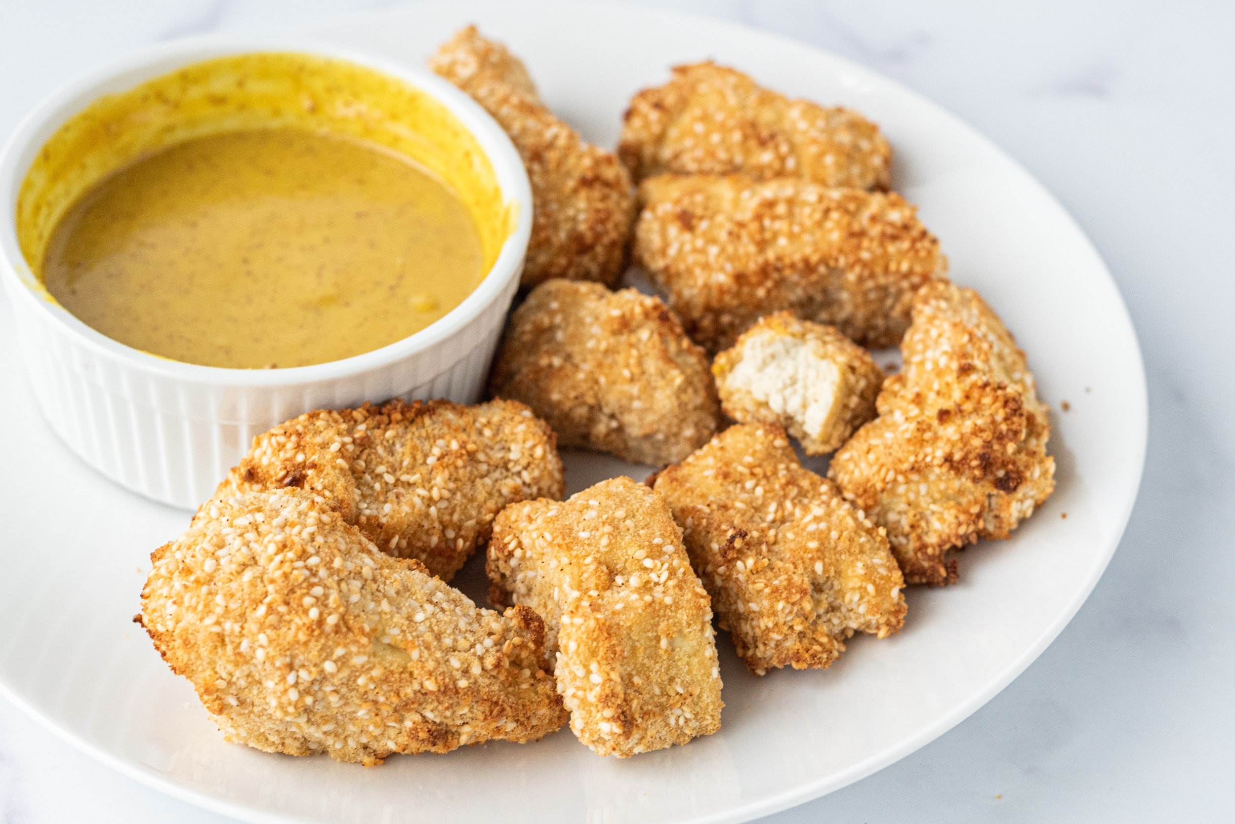 Vegan Sesame Tofu Tenders (oilfree) HealthyGirl Kitchen