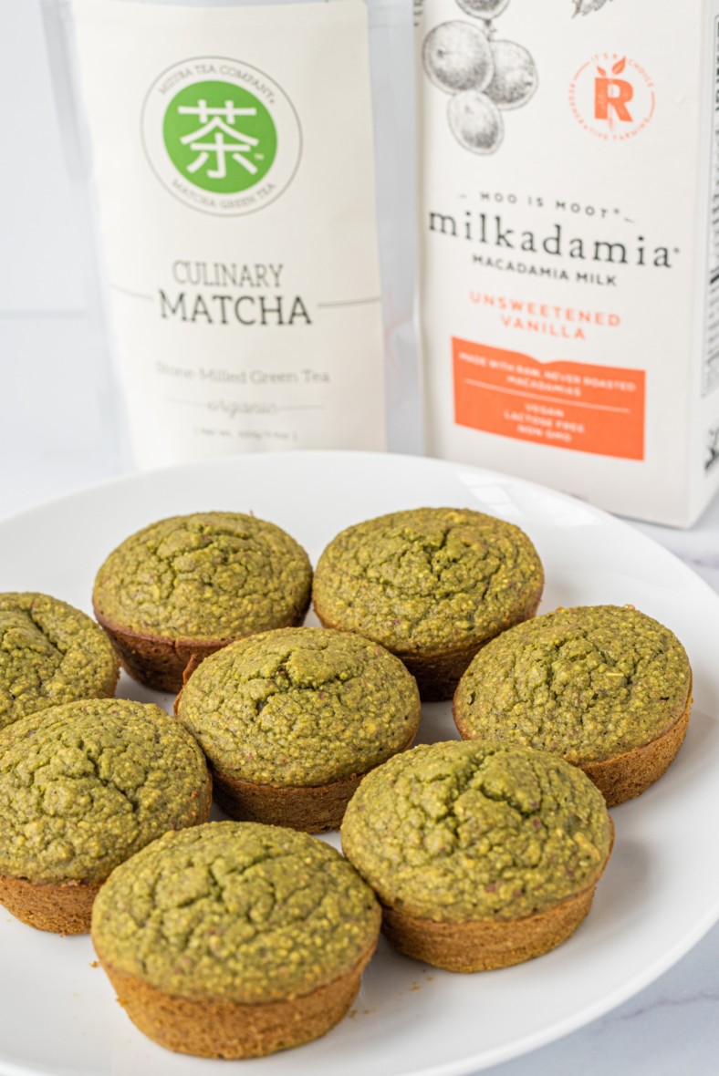 vegan gluten-free matcha muffins