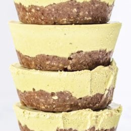 No-Bake Vegan Matcha Cheesecakes