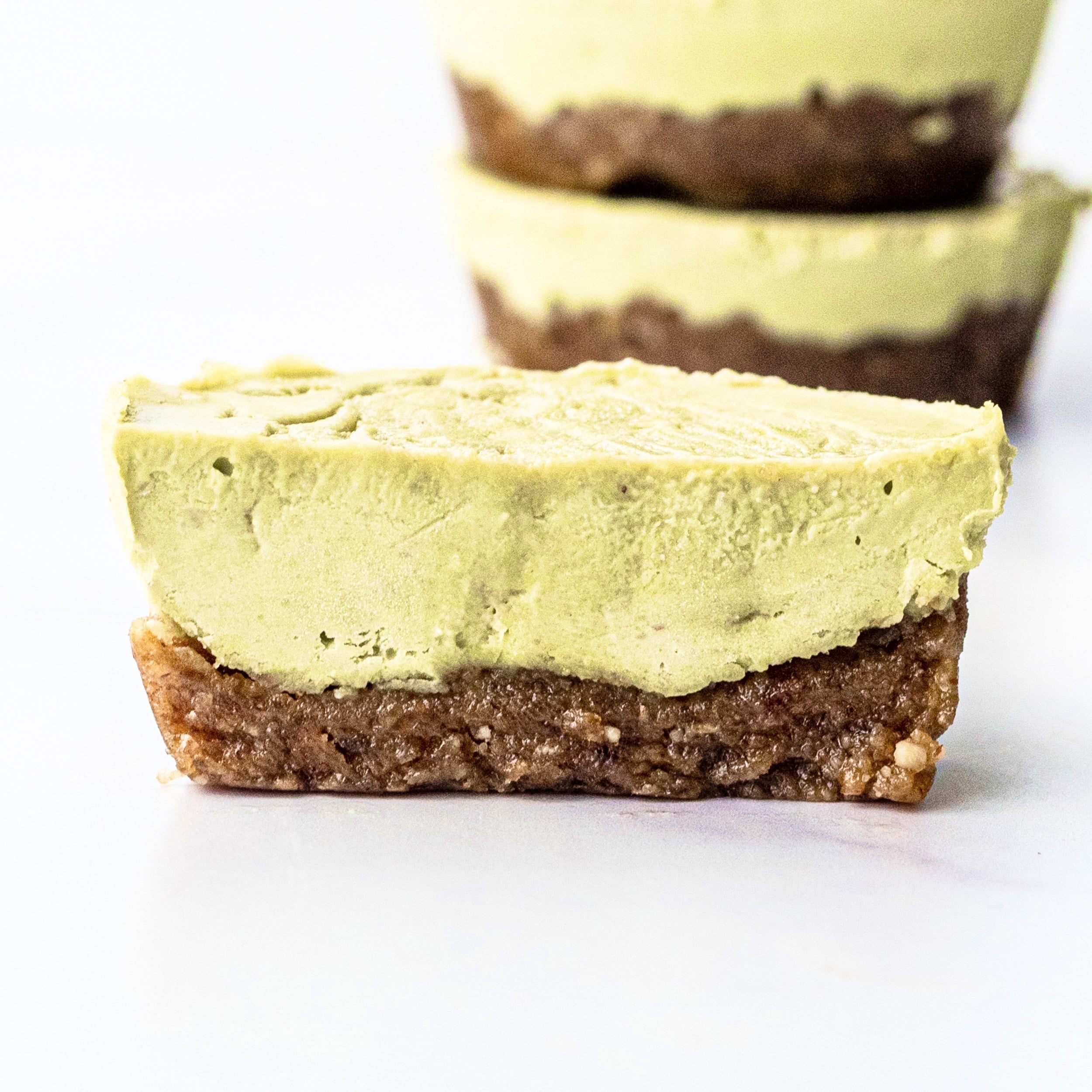No-Bake Vegan Matcha Cheesecakes