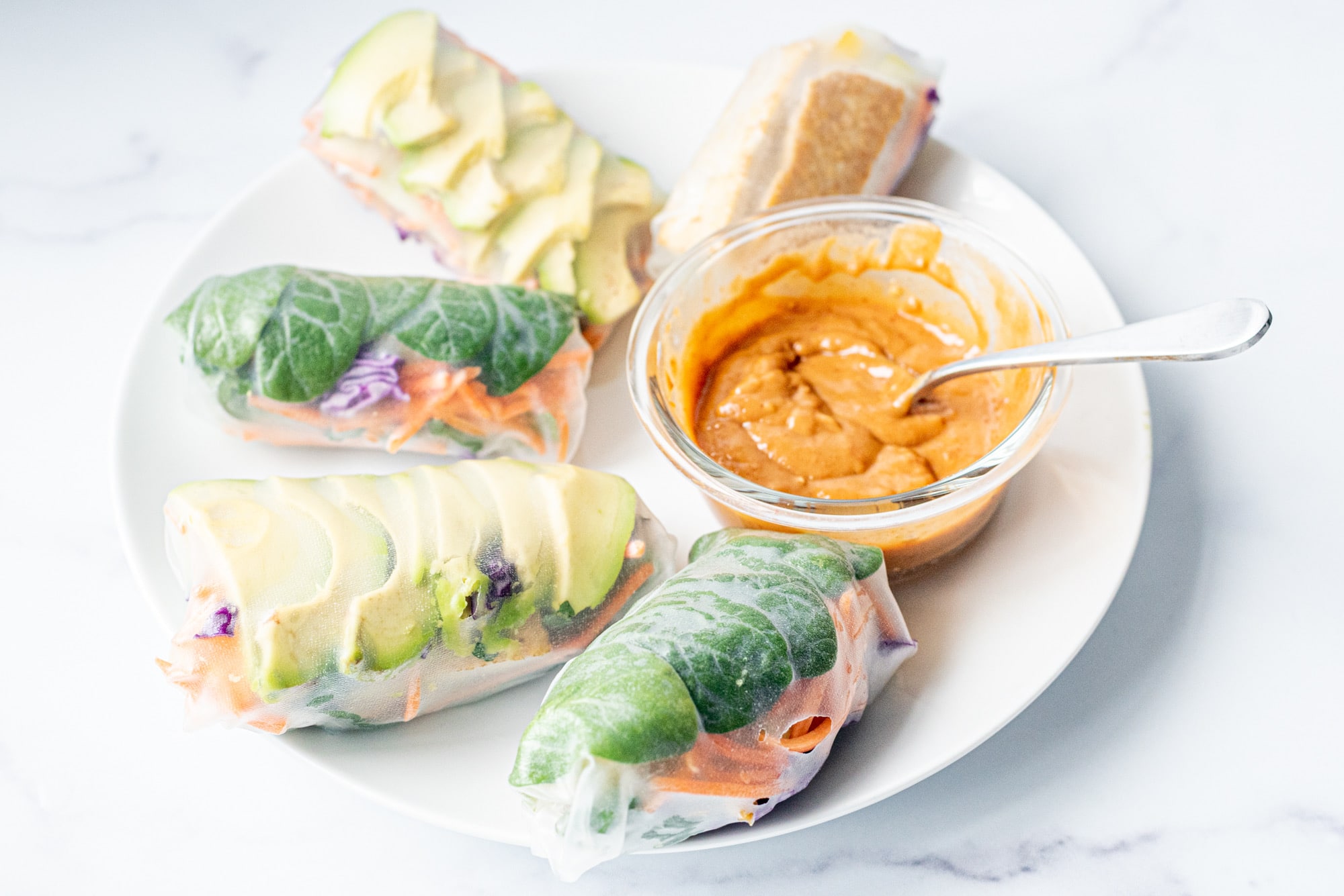 Easy Vegan Summer Rolls with peanut sauce   HealthyGirl Kitchen