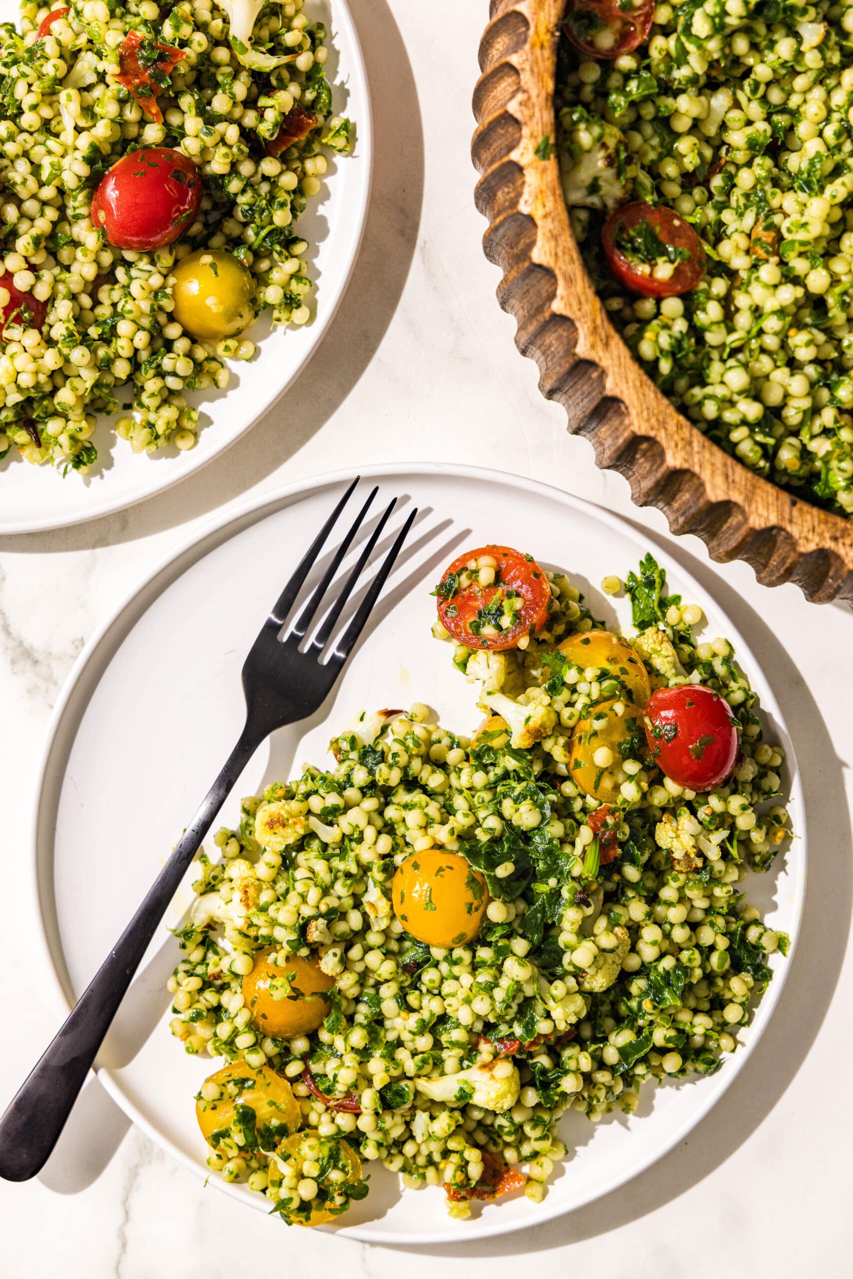 Vegan Mediterranean Couscous Salad - HealthyGirl Kitchen