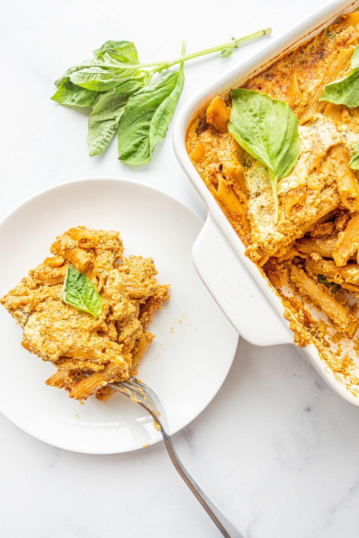 Vegan Baked Ricotta Pasta