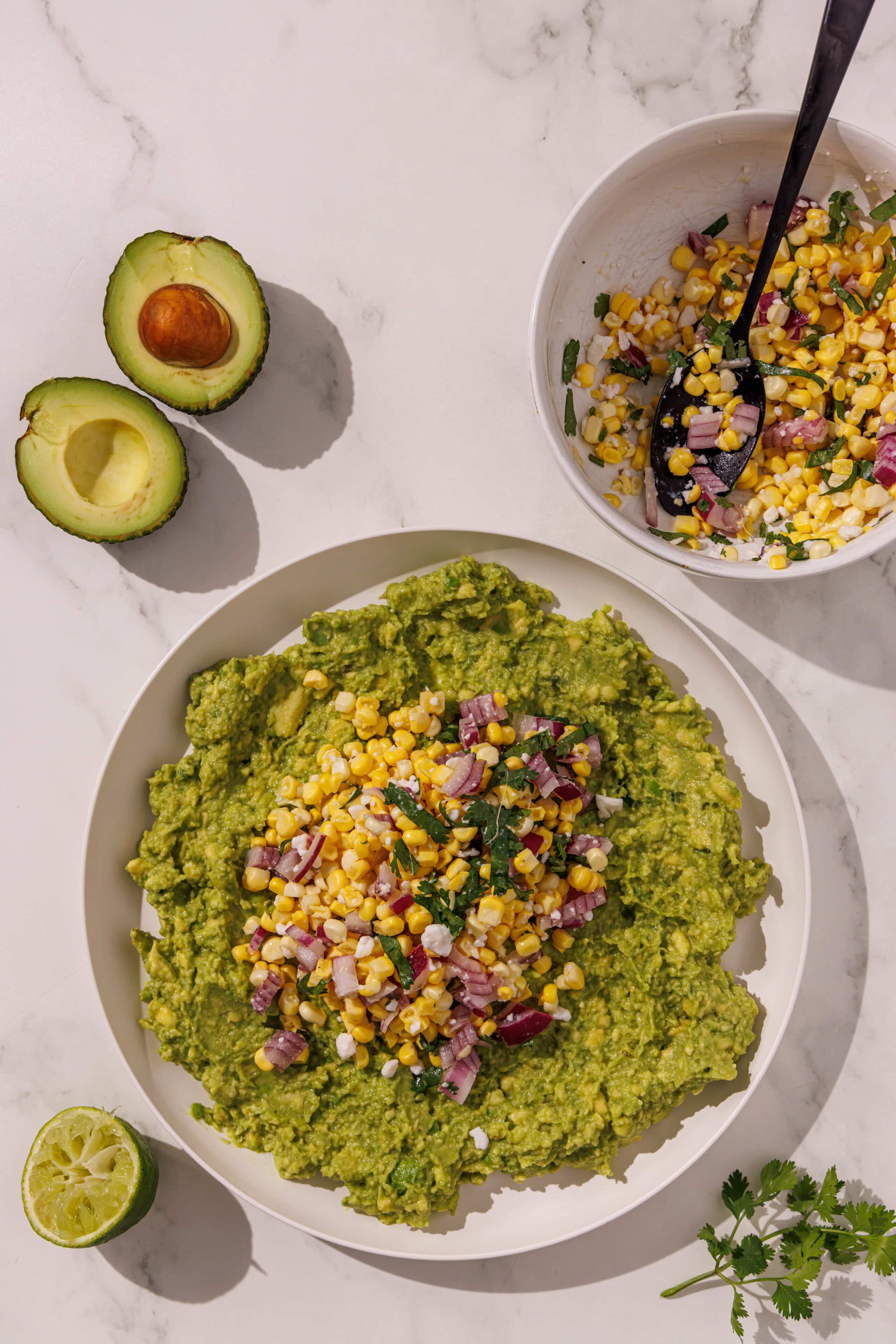 Corn Salsa with Guacamole