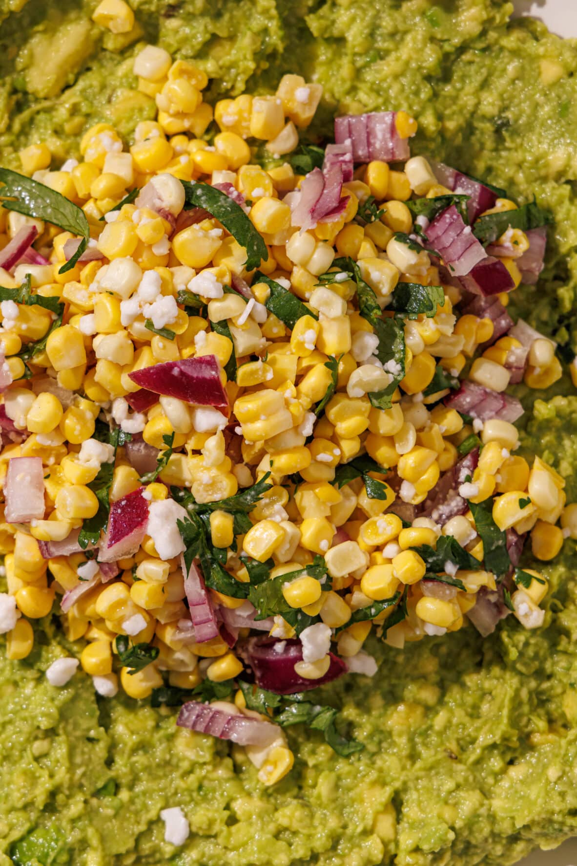 Corn Salsa with Guacamole