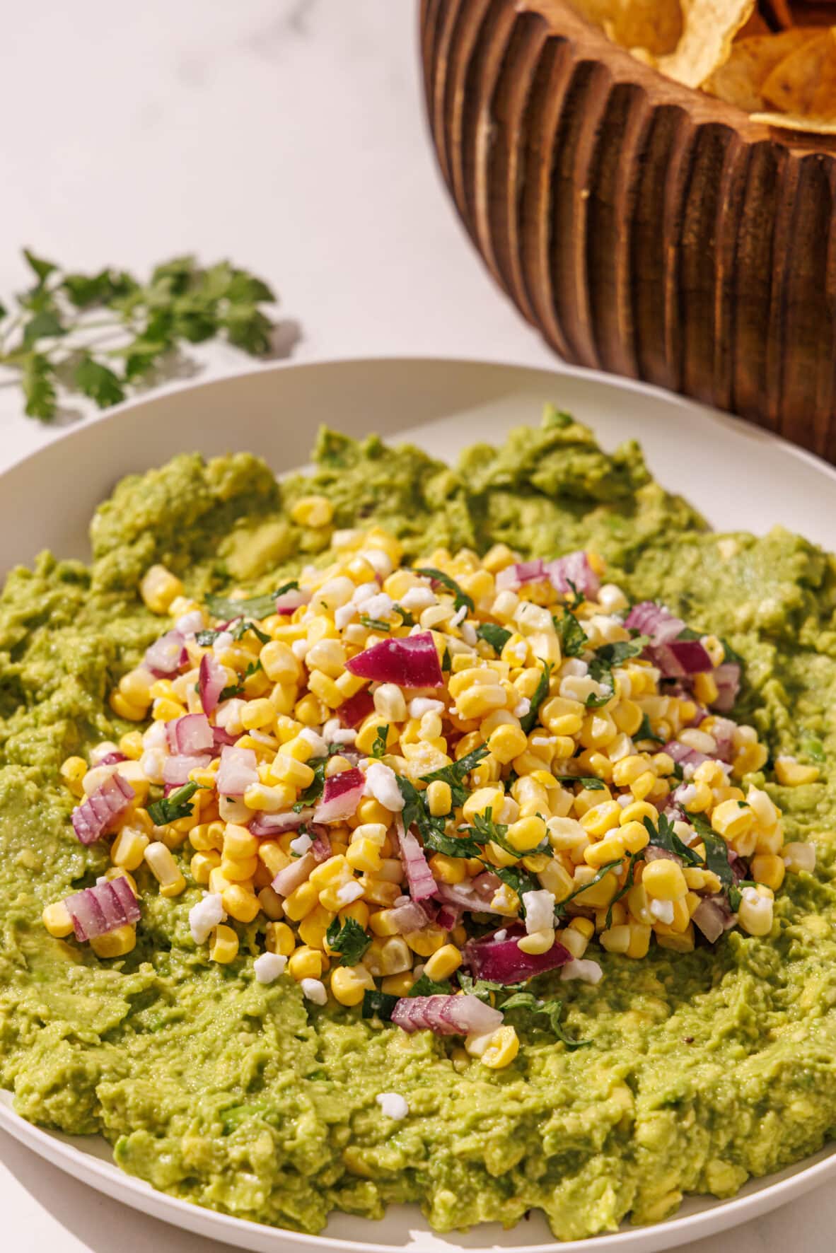 Corn Salsa with Guacamole