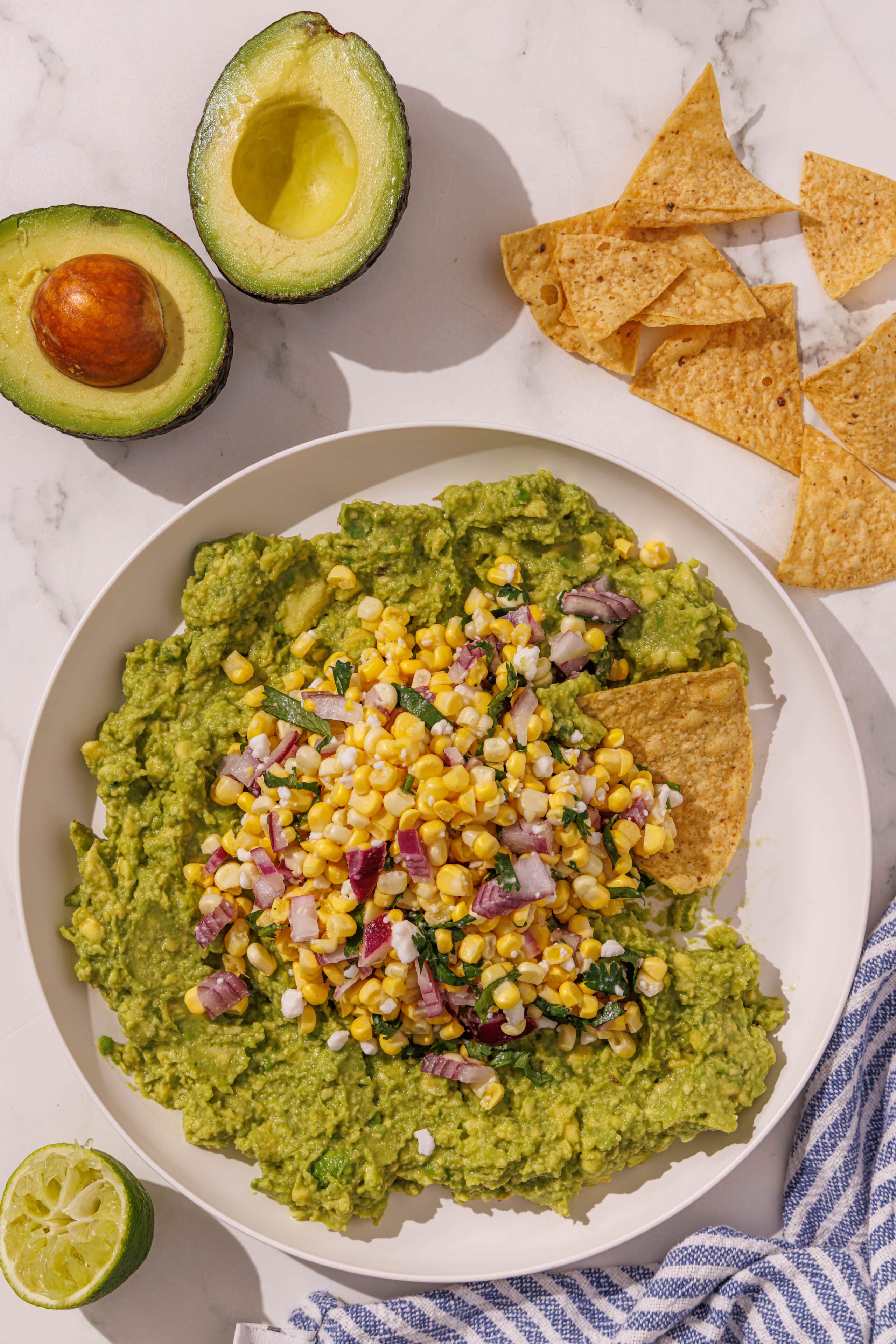 Corn Salsa with Guacamole