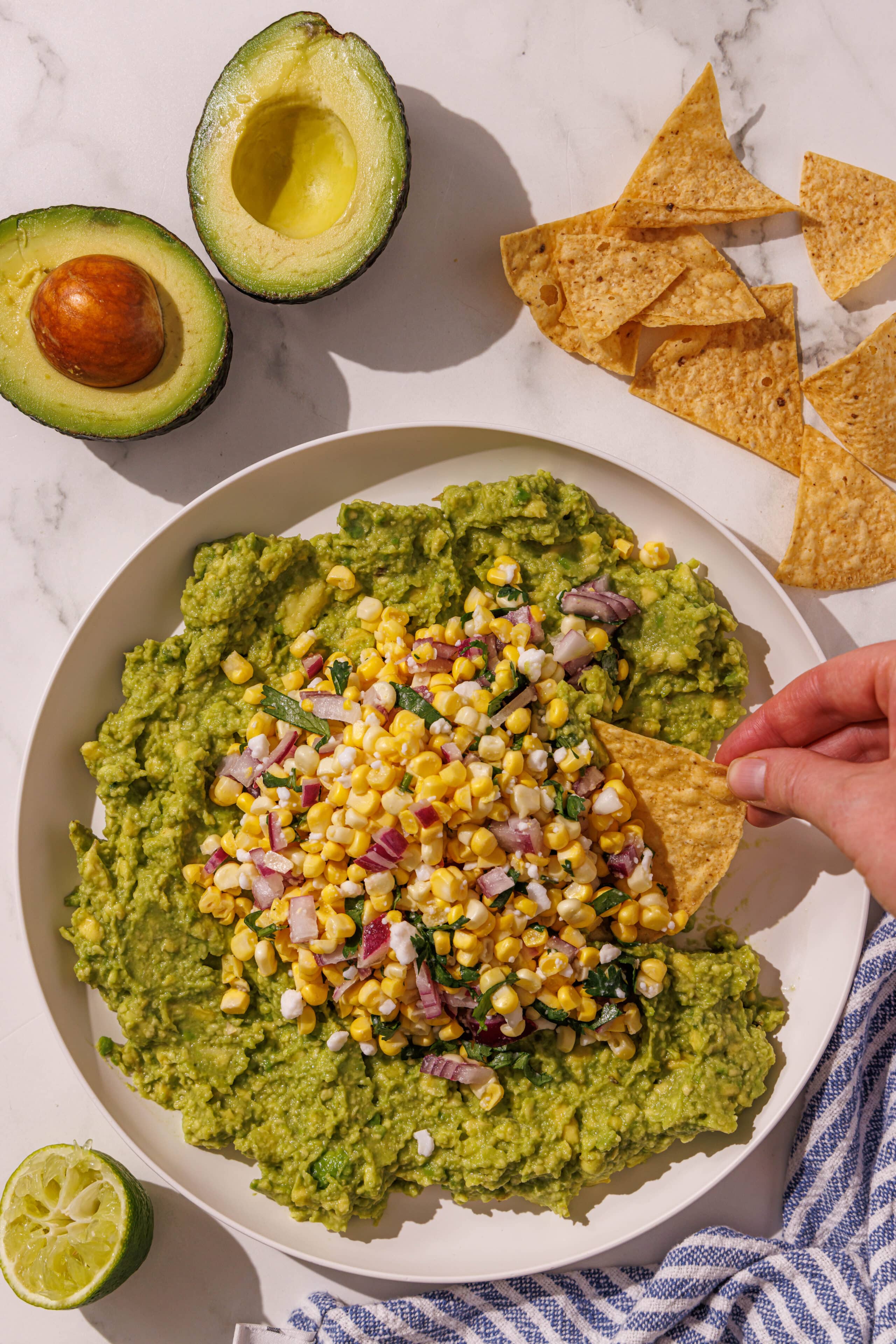 Corn Salsa with Guacamole