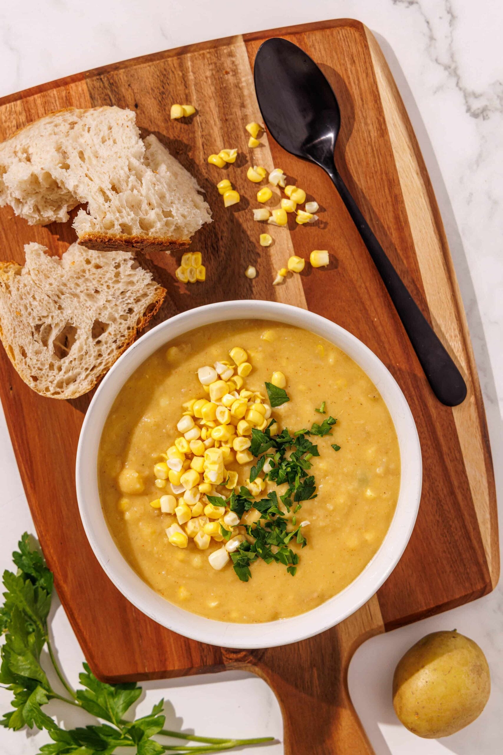 Cauliflower Corn Chowder (dairy-free!) - HealthyGirl Kitchen