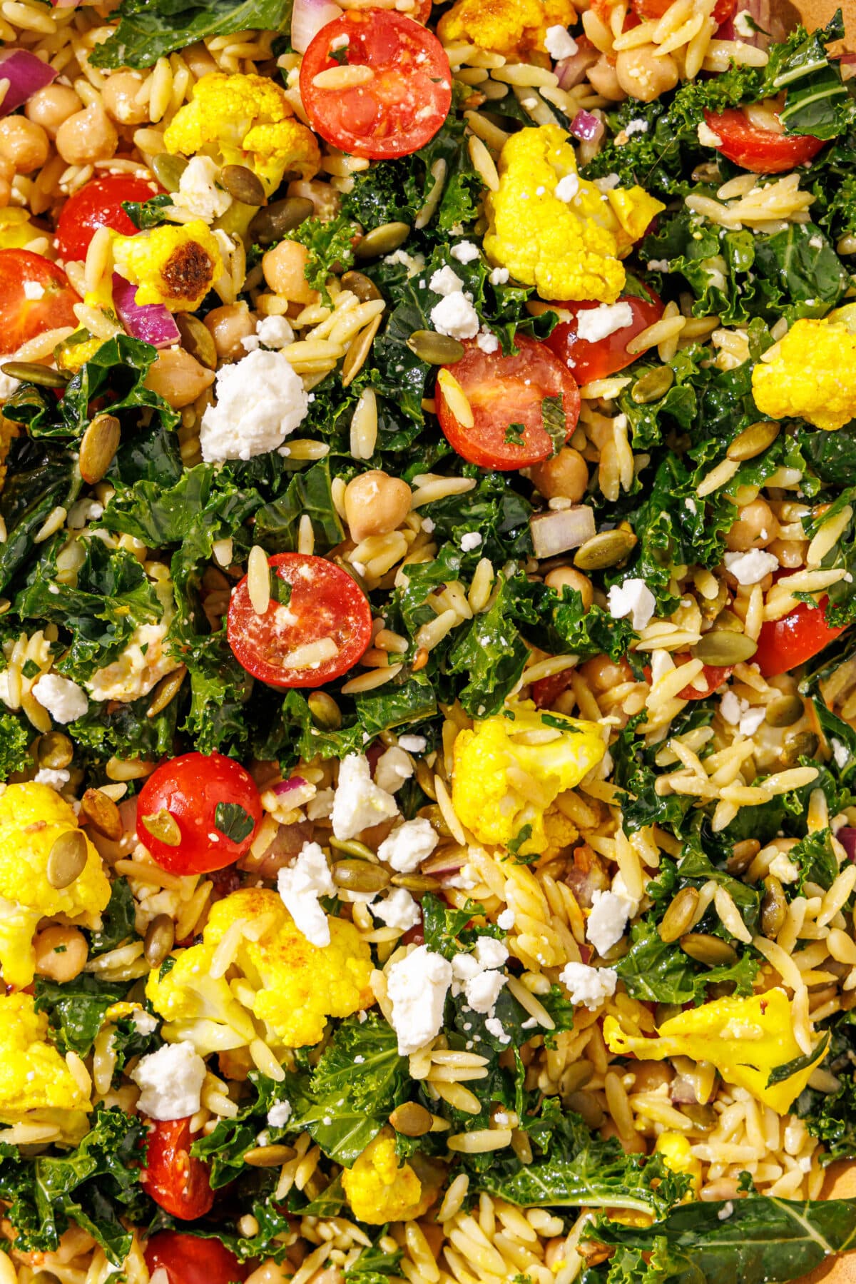 Close up of meal prep salad.