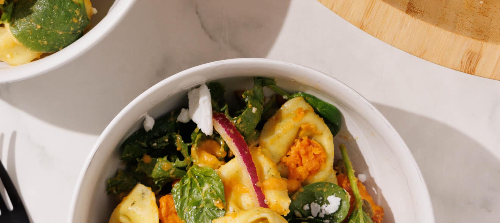 Holiday Tortellini Salad (with pumpkin vinaigrette!)