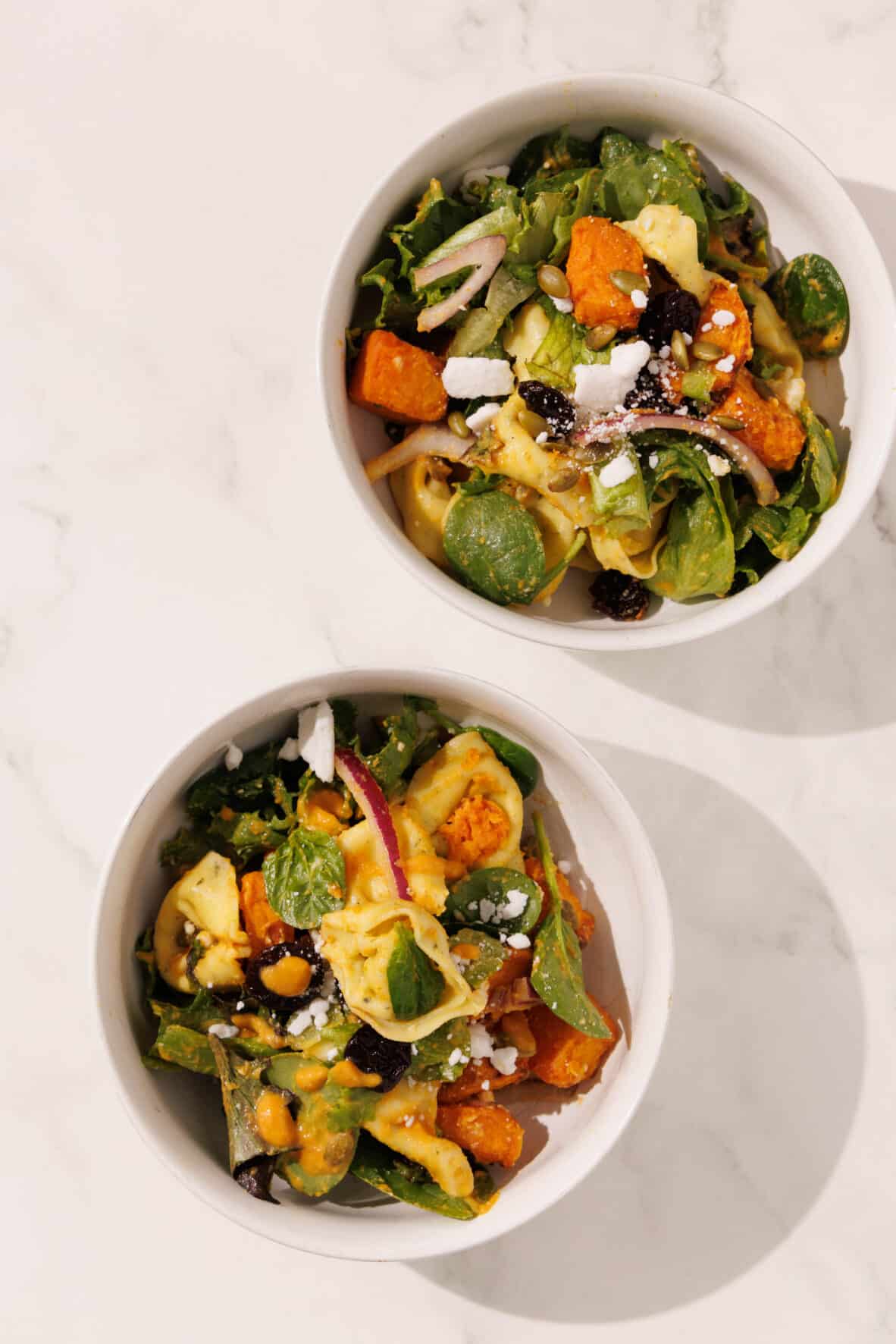 Holiday Tortellini Salad (with pumpkin vinaigrette!)