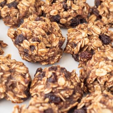 3-Ingredient Oatmeal Banana Bites on a white plate.